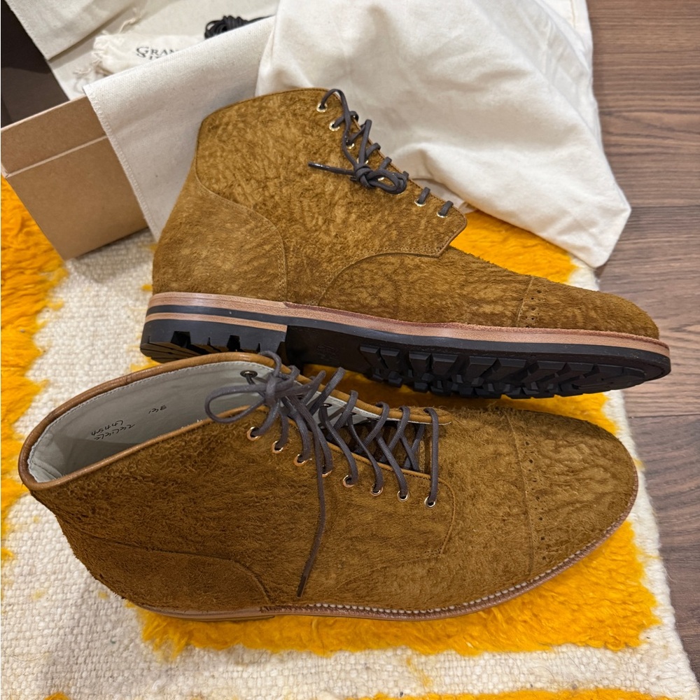 Grant Stone Garrison Boot Bronze Rough Suede 13